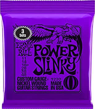 Ernie Ball Power Slinky Nickel Wound Sets, .011 - .048 (3 Pack)