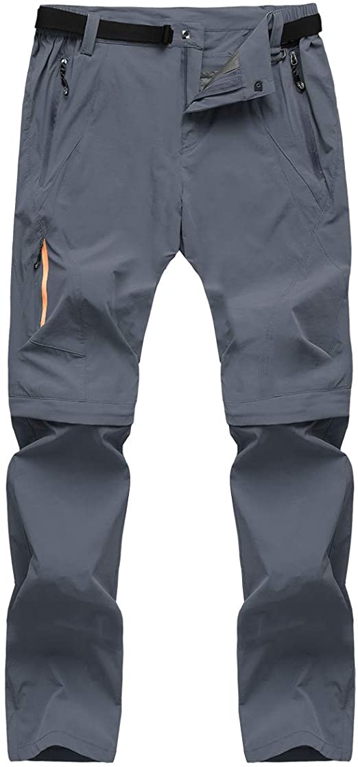 CARWORNIC Men's Outdoor Quick Dry Convertible Pants Lightweight Hiking Camping Cargo Shorts