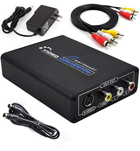 1080P HDMI to Composite 3RCA AV   S-Video R/L Audio Video Converter Adapter Scaler 720P 1080P Work with PS2 PS3 Xbox HDTV DVD TV STB Blue-Ray (HDMI to RCA)