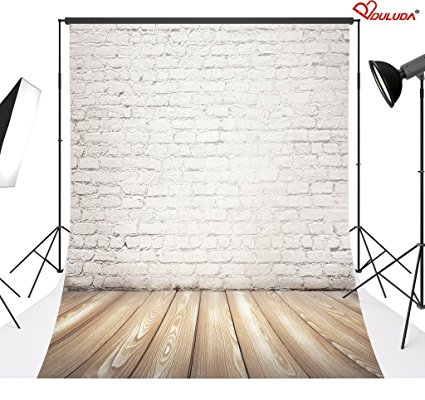 Duluda White brick wall 5X7FT Indoor Studio Photography Background Computer-printed Poly Fabric Seamless Backdrop GMT05