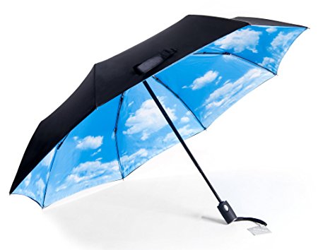 RITENG 23 Inch Automatic Open and Close Winderproof Compact Travel Foldable Umbrella in Multiple Colors