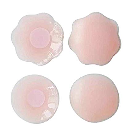 2 Pairs Breast Petals,NippleCover, Nippies Skin Sticky Adhesive Pasties,Pasties Women Nipple Covers Reusable Adhesive Silicone Nippleless Covers, Adhesive Bra