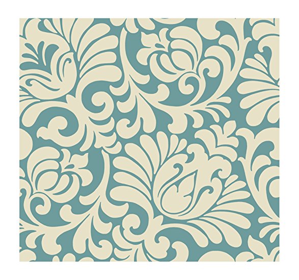 York Wallcoverings AP7498SMP Silhouettes Oversized Tulip Damask  Wallpaper Memo Sample, 8-Inch x 10-Inch
