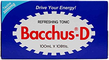 Bacchus-d Energy Drink 10 X 100ml 3.3 Fl Oz