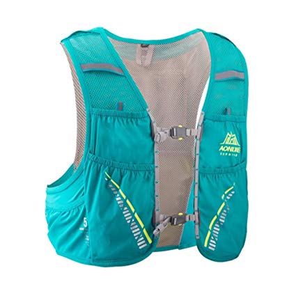 AONIJIE Nylon Running Vest Pack Men Women Outdoor Sports 5L Hydration Backpack for Camping Hiking Cycling Marathon - Lightweight Breathable Reflective