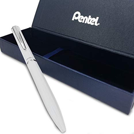 Pentel Energel Philography - Boxed Deluxe Retractable Rollerball Pen - White