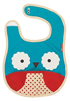 Skip Hop Zoo Little Kid and Toddler Tuck-Away Water Resistant Baby Bib, Multi Otis Owl