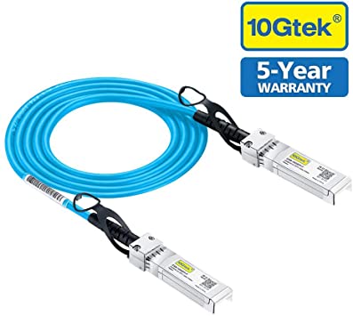 [Blue] Colored 10G SFP  DAC Cable - Twinax SFP Cable for Cisco SFP-H10GB-CU0.5M, Ubiquiti, D-Link, Supermicro, Netgear, Mikrotik, ZTE Devices, 0.5-Meter(1.6ft)