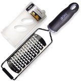 Grater - 188 Stainless Steel Blade Ergonomic Handle and Lifetime Guarantee Black