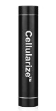 Portable Cell Phone Charger W LED Flashlight By Cellularize 3000mAh Powered By Samsung Compatible with iPhone 6 Plus 6 5S 5C 5 4S iPad Air Mini Galaxy S5 S4 Note 3 4 and Other USB Cables Black
