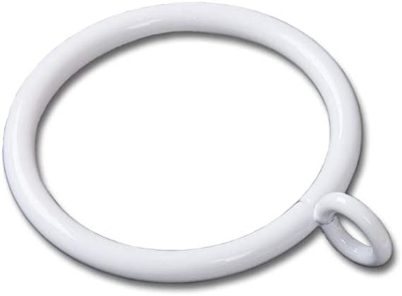 Wenkoni Metal Curtain Rings,Eyelet Rings 1.77-Inch(45mm) Inner Diameter,Set of 20.(Color:Milky White)