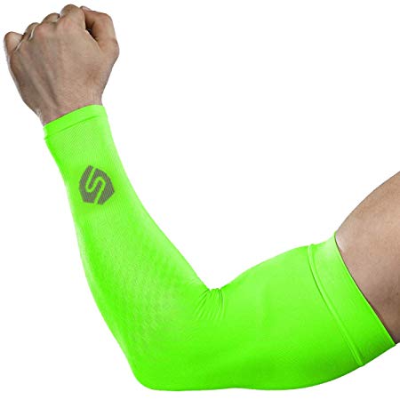 SHINYMOD Cooling Sun Sleeves 2018 Newest Upgraded Version 1 Pair/ 3 Pairs UV Protection Sunblock Arm Tattoo Cover Sleeves Men Women Cycling Driving Golf Running-(1 Pair Black)