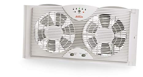 Sunbeam SWF4300 Twin Window Fan with Electronic Thermostat