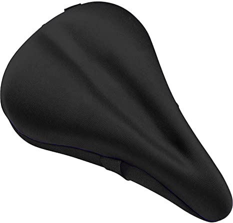 Bikeroo Bike Seat Cushion - Padded Gel Cover for Men & Women Bicycle, Compatible with Peloton, Echelon or Outdoor Bike, 11 X 7 Inches