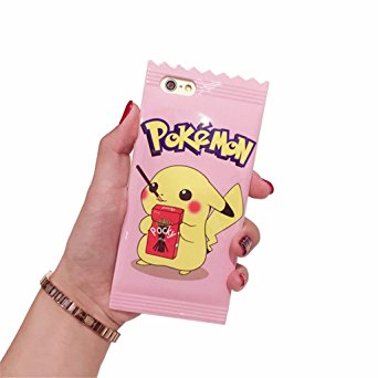 iPhone 6S Case, MC Fashion Cute 3D Candy Design Pokemon Go Pikachu TPU Phone Case for Apple iPhone 6/6S (Pikachu Candy)