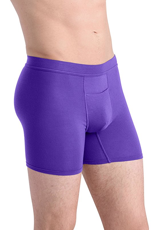 Comfortable Club Men's Bliss Modal Microfiber Boxer Briefs Underwear with Fly