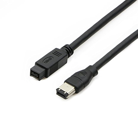 Pasow FireWire 800 to 400 9 to 6 pin Cable (9pin 6pin) 6FT , IEEE 1394 Firewire 800 9-pin/6-pin Cable 6 Feet(9 pin to 6 pin)