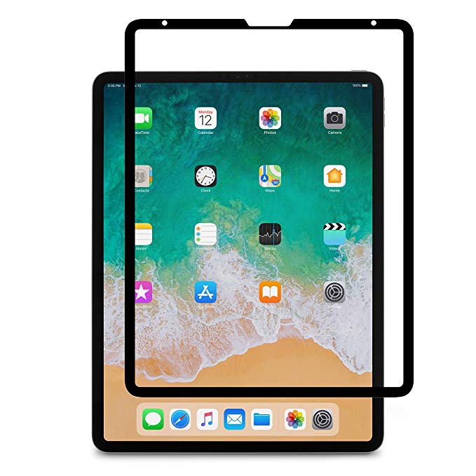 Moshi iVisor AG Screen Protector for New 2019 iPad Pro 12.9 inch with USB-C, 100% Bubble-Free and Washable, Compatible with Apple Pencil, Washable