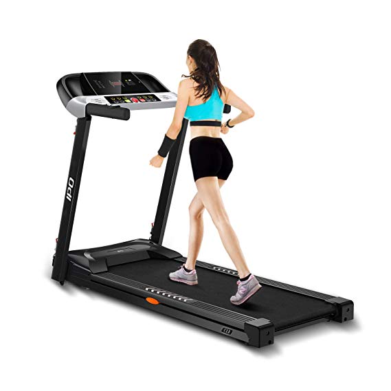 IPO Treadmill Electric Portable Treadmill Running Machine with Wheels Easy Assembly