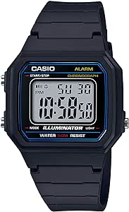 Casio Men's 'Classic' Quartz Resin Casual Watch, Color:Black (Model: W-217H-1AVCF)