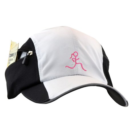 Run Girl Pink Patch Ultra Pocket Hat for Runners