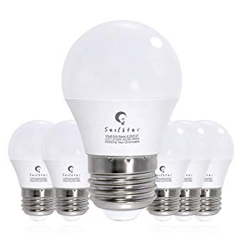 Sailstar 6-Watt 2700K Warm White LED A15 Light Bulb, E26 Medium Screw Base, Incandescent 60-Watt Replacement, G45 Mini Globe Shape Ceiling Fan Light Bulb (Pack of 6)