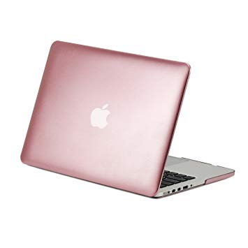 TOP CASE - Rubberized Hard Case Cover Compatible with Apple MacBook Pro 13" with Retina Display (Release 2012-2015) (MacBook Pro 13" Retina (2012-2015 Release), Rose Gold)