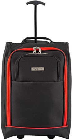Flight Knight Carry On Cabin Suitcase easyJet Ryanair Approved 2 Wheels Lightweight Bag Ideal for Airline Travel 55x35x20cm