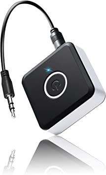 Bluetooth Transmitter/Receiver 2 in 1, Bluetooth 4.2 Adapter with aptX Low Latency, Wireless Audio Music Adapter for TV PC iPod Home Speaker System via 3.5 mm /RCA Aux Jack(Black)