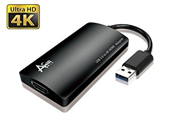 Ableconn USB3HD4KB USB 3.0 to HDMI 4K UHD (Ultra HD) Video Graphics Adapter up to 3840x2160 (DisplayLink DL-5500) - USB External 4K UHD Multi-Monitor Graphics Adapter