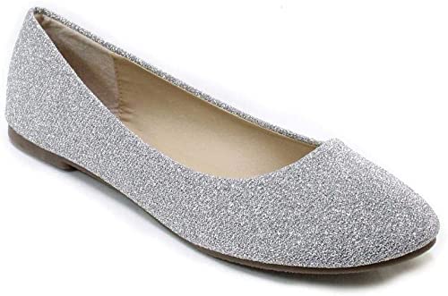 Womens Classic Round Toe Slip on Flat Ballet Dress Comfortable Low Heel Shoes Muse