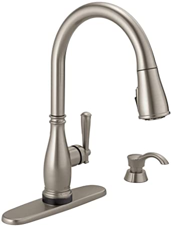 Delta Charmaine Single-Handle Pull-Down Sprayer Kitchen Faucet with Touch2O and ShieldSpray Technologies in Stainless