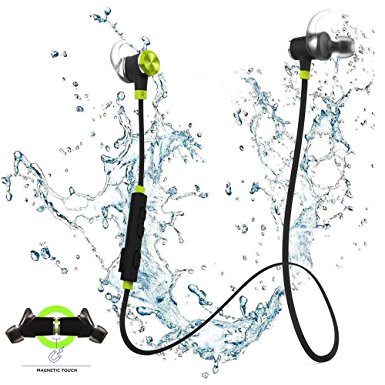 IVYOCK Bluetooth Headphones Wireless 4.1 Earphones HD Stereo Earbuds Sports Magnetic headset (IPX4 Waterproof Gym Running Workout,7 Hours Playing,Noise Cancelling with Built-in mic for iPhone,Android)