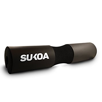 Sukoa Barbell Squat Pad –Ergonomic Bar Sponge Safety Cover for Weight Rack Set - Prevent Neck Pain during Challenges, Workouts and WODs