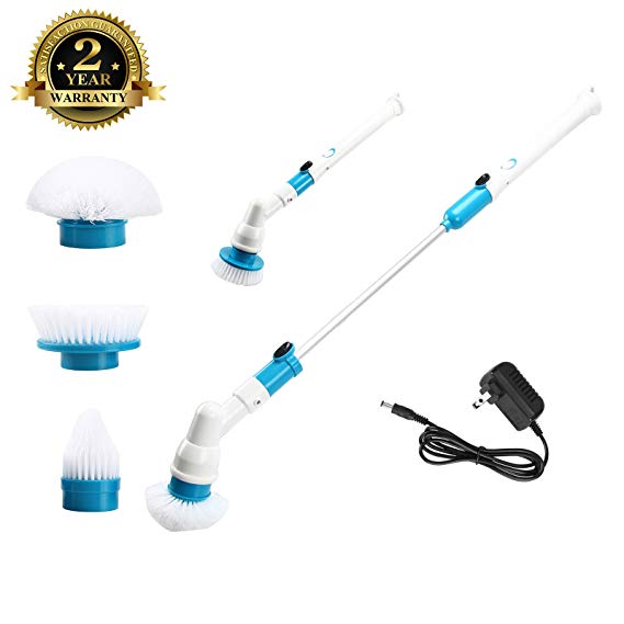 Spin Scrubber Electric Powerful Cleaning Brush with Extension Handle Tub and Tile Scrubber for Bathroom Floor Tiled Wall and Bathtub