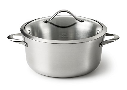 Calphalon Contemporary Stainless Steel 6.5-Quart Covered Sauce Pot