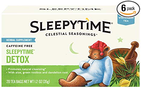 Celestial Seasonings Wellness Tea, Sleepytime Detox, 20 Count (Pack of 6)