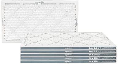 AmazonBasics Merv 11 AC Furnace Air Filter - 14'' x 25'' x 1'', 6-Pack