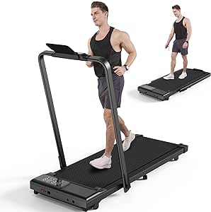 SupeRun Walking Pad Treadmills for Home- 3 in 1 Folding Treadmills Easy to Store, 300LBs Capacity Under Desk Treadmill Free Installation and 3.0HP Low Noise for Office Work