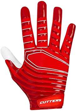 Cutters Gloves S252 Rev 3.0 Receiver Gloves, Red, Small