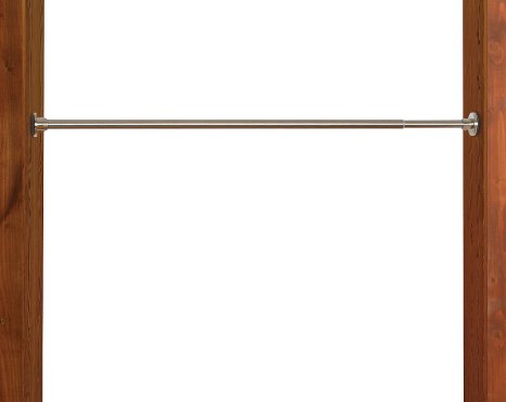 Versailles Home Fashions Duo Indoor/Outdoor Stainless Steel Tension Rod, Brushed Nickel, 66 x 120