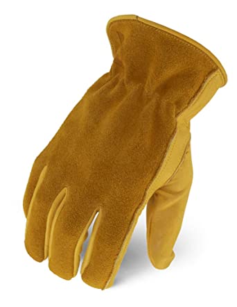 Ironclad Workhorse Leather Work Gloves, Suggested Uses For Landscaping, Ranch Work, Diy Projects, Sized XS, S, M, L, XL, XXL, XXXL (1 Pair), Gold Leather (IEX-WHO-07-XXXL)