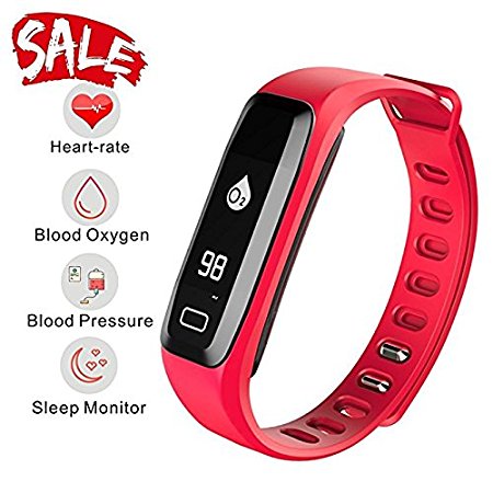 TEZER Smart Fitness Tracker,Smart Watch with Blood Pressure Heart Rate Sleep Pedometer Camera remote shoot Blood Oxygen Monitor Smart Wristband Bracelet READ for Bluetooth Andriod and ios