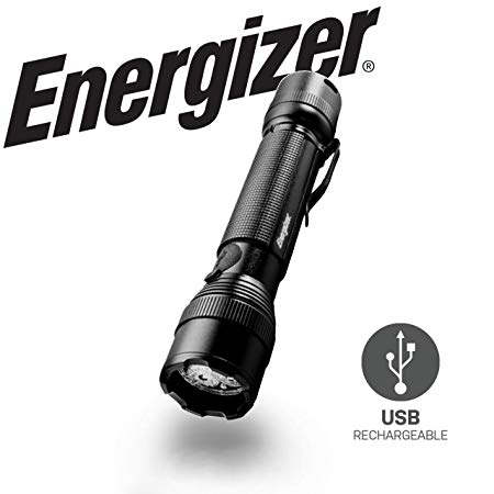 Energizer LED Tactical Metal Flashlight, Ultra Bright 700 High Lumens, Durable Aircraft-Grade Metal Body, IPX4 Water-Resistant, 4 Modes, Rechargeable Flashlight Option