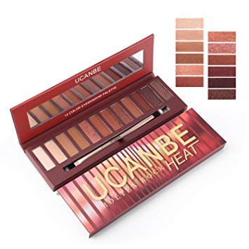 Red Eyeshadow Palette 12 Colors Matte & Shimmer Eye shadow Longlasting Waterproof Cosmetic Makeup kit, 3.5oz