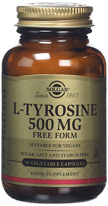 Solgar L-Tyrosine 500 mg Vegetable Capsules - 50 Capsules
