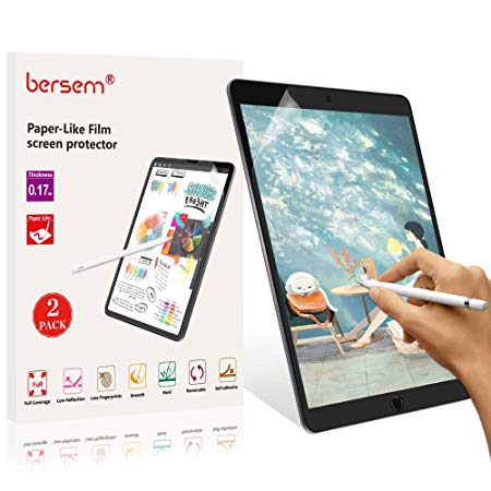Paper-like Screen Protector for iPad Air 2019/ iPad Pro 10.5, bersem iPad Air 2019 /iPad Pro 10.5 2017 Paperlike Screen Protector (2 Pack) Matte Film Anti Glare Less Fingerprint with Easy Installation