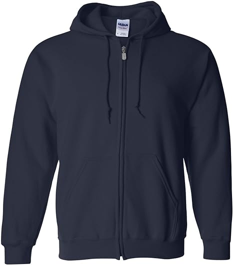 Gildan Adult Fleece Zip Hoodie Sweatshirt, Style G18600