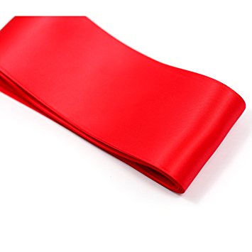 Midi Ribbon Double Faced Satin Ribbon - 3" X 10 Yards - Hot Red