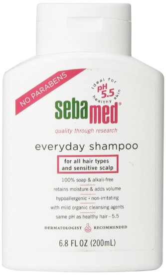 Sebamed everyday shampoo, for all hair types and sensitive scalp,  6.8 Fluid Ounce Bottle